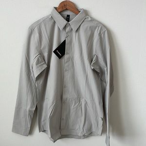 NWT Lululemon New Venture Long Sleeve Shirt Raw Linen Size Large